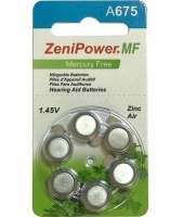 Батарейка (MF) Zenipower A675 BL6